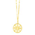 14k Yellow Gold Compass Pendant Necklace with Lobster Clasp 14k Yellow Gold Compass Pendant Necklace with Lobster Clasp
