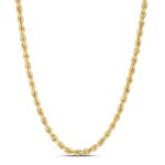 14k Yellow Gold Light Rope Chain Necklace 3.7 mm