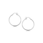 Sterling Silver Thin Hoop Earrings (2x30mm)