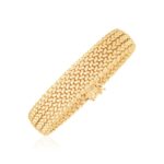 14k Yellow Gold Thick Braided Bracelet (14.50 mm) High Polish
