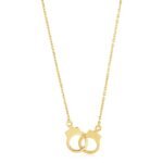 14k Yellow Gold Handcuff Necklace High Polish