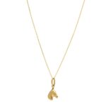 Horse Profile Small Necklace in 14K Yellow Gold Horse Profile Small Necklace in 14K Yellow Gold