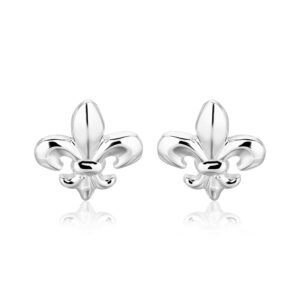 Sterling Silver Fluer De Lis Earrings