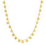 Choker Necklace with Polished Discs in 14k Yellow Gold