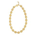 Puffed Mariner Link 12mm Necklace in 14K Yellow Gold