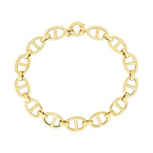 14k Yellow Gold Mariner Link Bracelet (8.80 mm) High Polish