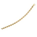 14k Yellow Gold Cable Link Bracelet Polished