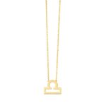 14K Yellow Gold Libra Necklace 14K Yellow Gold Libra Necklace