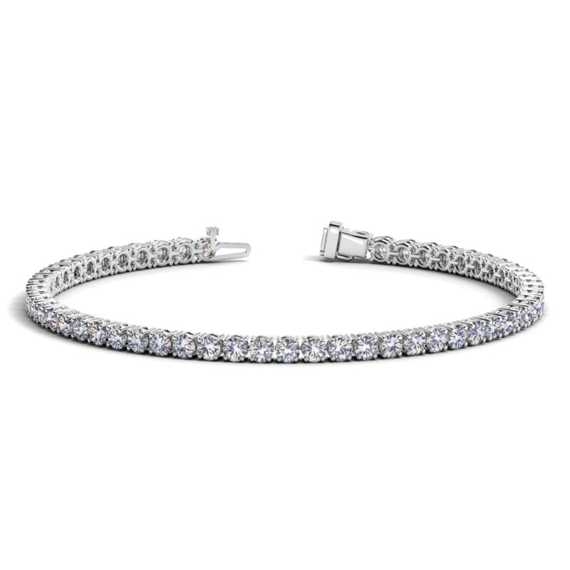 5 carat Lab Grown Diamond Tennis Bracelet 14k White Gold F/G VS2/SI1