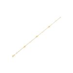 14k Yellow Gold Pearl Clover Bracelet