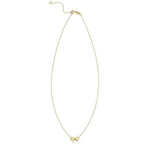 14K Yellow Gold Small Bow Necklace
