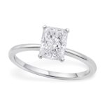 1 1/2 Carat Radiant Lab Grown IGI G/VS1 Diamond Solitaire Ring in 14K White Gold 1 1/2 Carat Radiant Lab Grown IGI G/VS1 Diamond Solitaire Ring in 14K White Gold