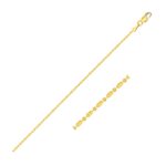 14k Gold Thin Bead Chain Necklace with Lobster Clasp Diamond-Cut 0.9 mm