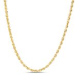 14k Yellow Gold Light Rope Chain Necklace 3 mm