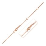 Double Extendable Cable Chain in 14k Roee Gold (1.40 mm) Double Extendable Cable Chain in 14k Roee Gold (1.40 mm)