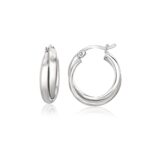 Dual Round Entwined Hoop Earrings Sterling Silver