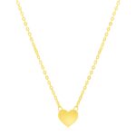 14k Yellow Gold Polished Mini Heart Necklace 14k Yellow Gold Polished Mini Heart Necklace