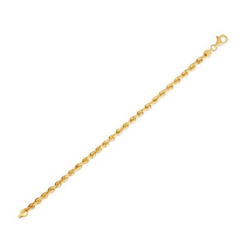 Silk Rope Chain Bracelet in 14k Yellow Gold (4.30 mm)