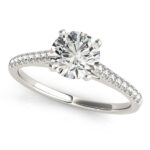 1.6 Carat Pronged Round Diamond Engagement Ring 14k White Gold 1.6 Carat Pronged Round Diamond Engagement Ring 14k White Gold