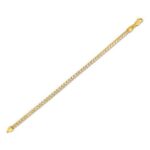 Round Pave Franco Chain Bracelet in 14k Yellow Gold (4.00 mm)