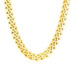 14k Yellow Gold Polished Miami Cuban Chain Necklace 13.5 mm 24 inch 61 cm