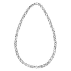 Sterling Silver Rolo Link Necklace 18 inch (45 cm)
