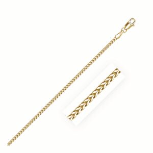 18k Solid Gold Thin Franco Chain Necklace 1.6 mm