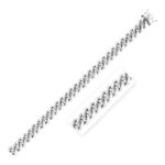 Sterling Silver Rhodium Plated Miami Cuban Chain (9.8 mm)