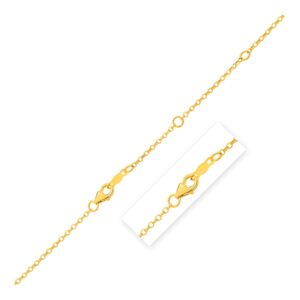 Double Extendable Cable Chain in 14k Yellow Gold (1.4 mm)