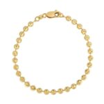 Moon Cut Bead Chain Bracelet in 14k Yellow Gold (4.00 mm)