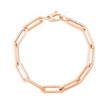 14K Rose Gold Extra Wide Paperclip Chain Bracelet (6.10 mm) 14K Rose Gold Extra Wide Paperclip Chain Bracelet (6.10 mm)