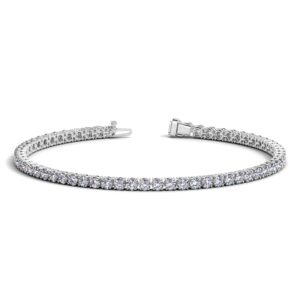 Lab Grown Diamond Tennis Bracelet in 14k White Gold 4 carat