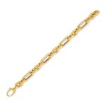 14k Yellow Gold Italian Alternating Paperclip Oval Links Bracelet (9.30 mm) 14k Yellow Gold Italian Alternating Paperclip Oval Links Bracelet (9.30 mm)