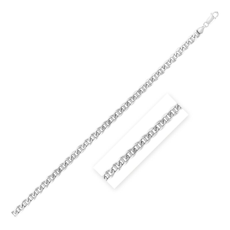 925 Sterling Silver Mariner Chain Neclace (6 mm)