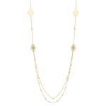 Long Hamsa Necklace in 14K Yellow Gold Long Hamsa Necklace in 14K Yellow Gold