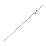 Double Extendable Diamond Cut Cable Chain in Rose Gold 0.87 mm