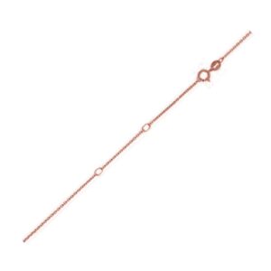 Double Extendable Diamond Cut Cable Chain in Rose Gold 0.87 mm