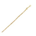 14k Gold Figa Rope Chain Necklace 3 mm
