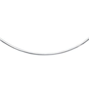 Sterling Silver Classic Omega Chain Necklace (4 mm)