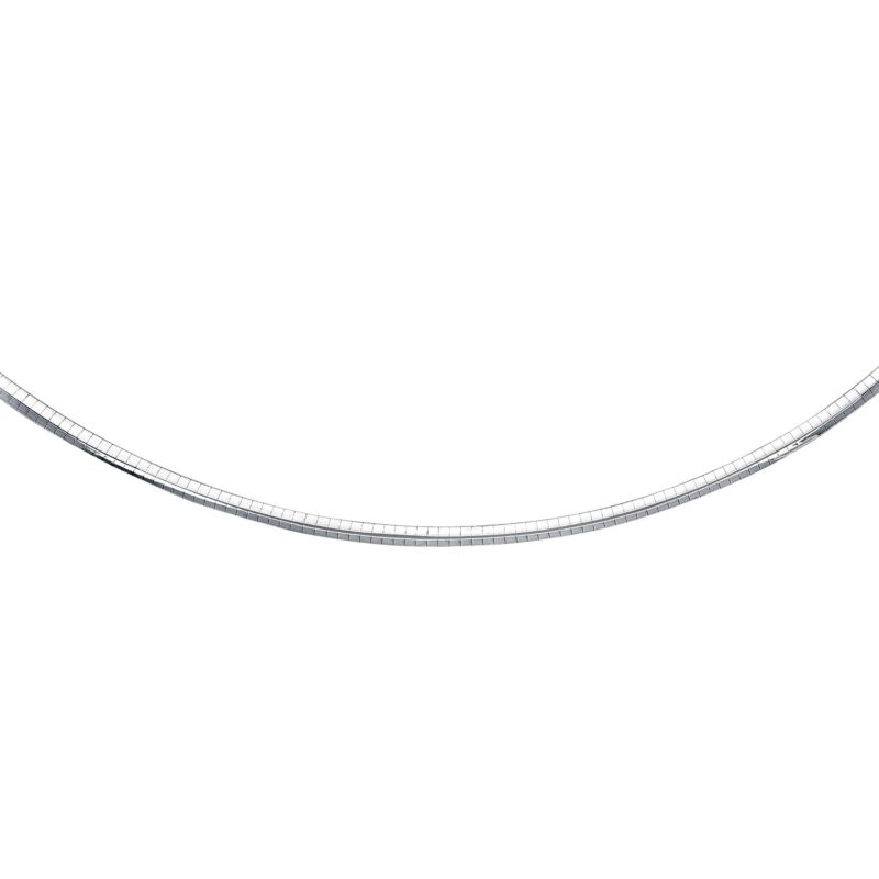 Sterling Silver Classic Omega Chain Necklace (4 mm)