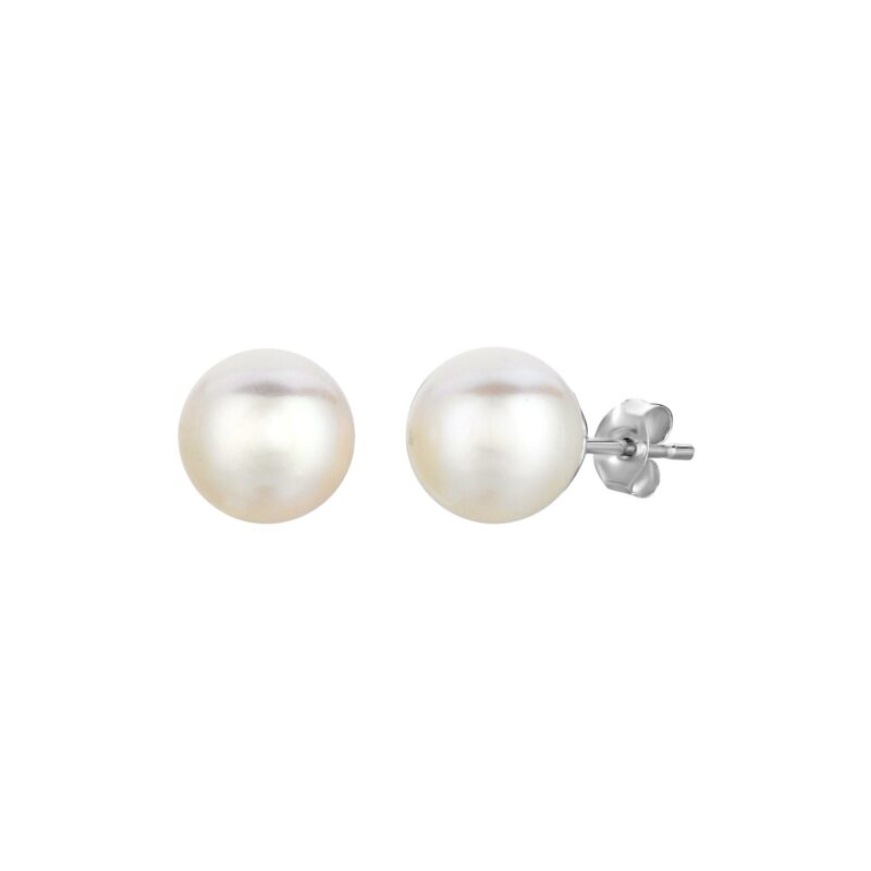 Freshwater Pearl Earrings Sterling Silver (8mm)