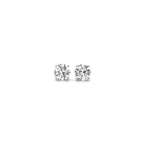 1/2 Carat Lab Grown Round Diamond Stud Earrings 14k White Gold (G/VS2)