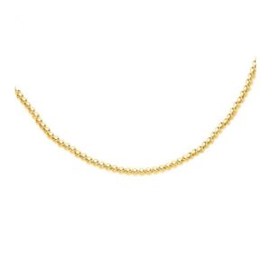 14k Yellow Gold Bead Chain Necklace 20 inch 6mm