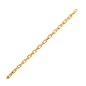 14k Yellow Gold French Cable Chain Bracelet (6.10 mm)