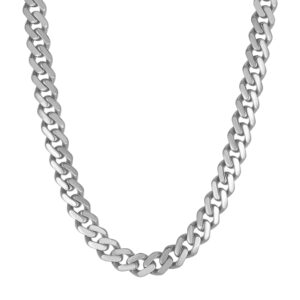 14k White Gold Curb Chain Necklace 22 inch (55.88 cm)