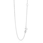 14k White Gold Adjustable Cable Chain 1.1 mm 14k White Gold Adjustable Cable Chain 1.1 mm
