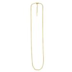 Endless Adjustable Cable Chain in 14k Yellow Gold 1.7 mm
