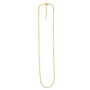 Endless Adjustable Cable Chain in 14k Yellow Gold 1.7 mm