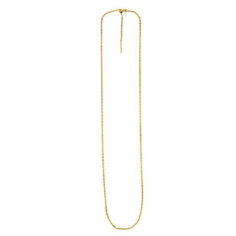 Endless Adjustable Cable Chain in 14k Yellow Gold 1.7 mm