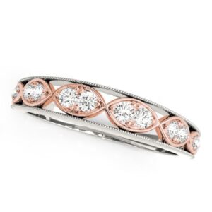 Infinity Diamond Band 1/5 cttw 14k White And Rose Gold Two Tone